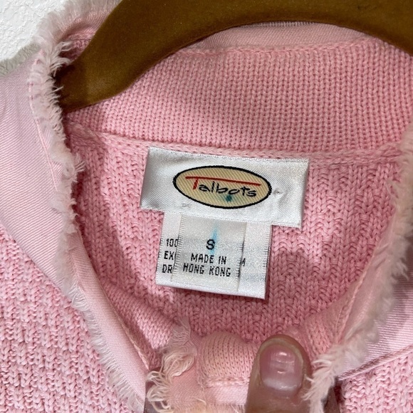 Talbots Textured Cotton Cardigan Size Small. GUC magnetic button front. - Picture 9 of 13
